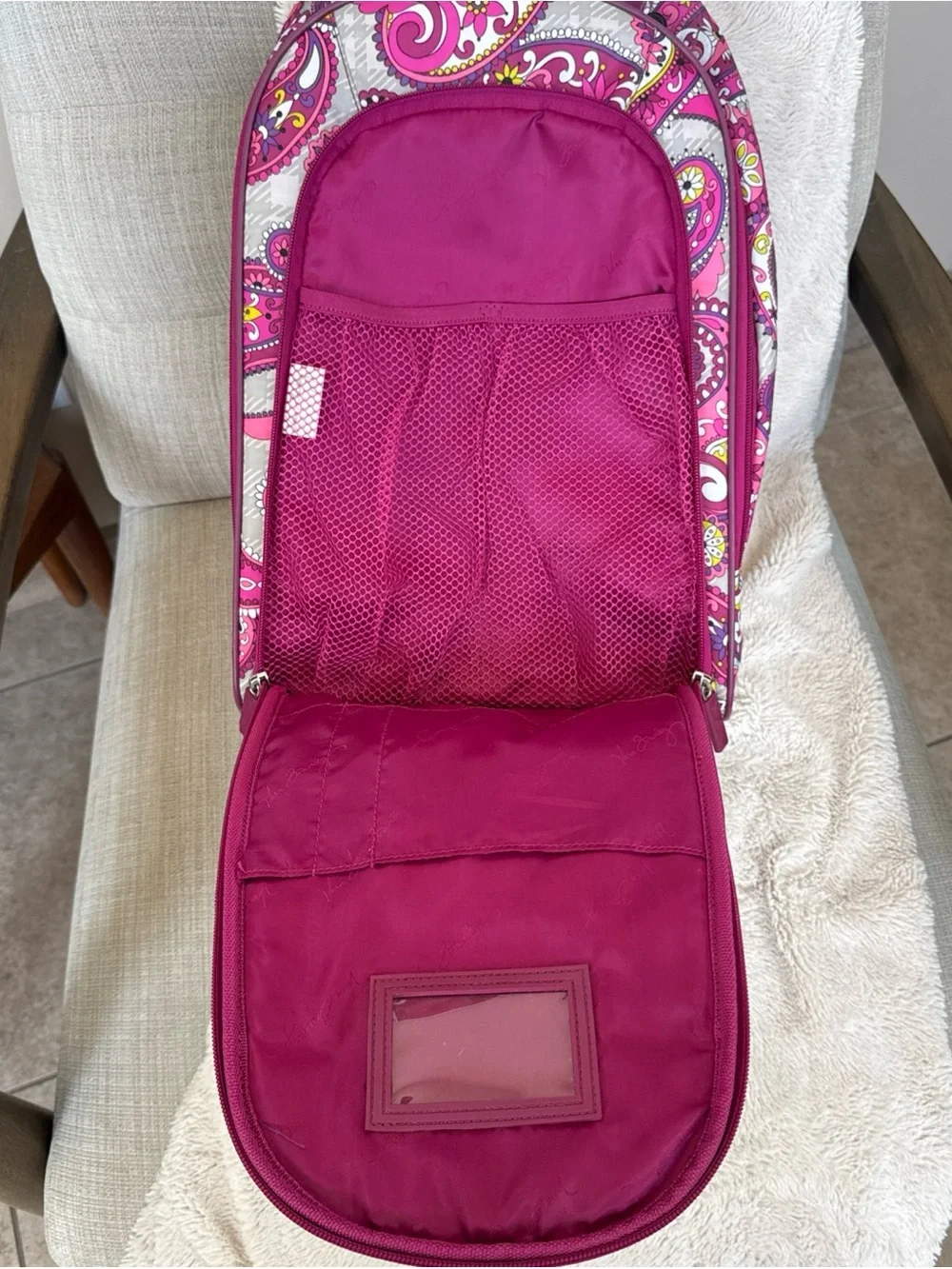 Vera Bradley Childs Rolling Backpack Very Berry Paisley Backpack travel school